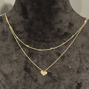 Kendra Scott  Gold Heart Pendant Necklace double  necklace 
Brand new never it